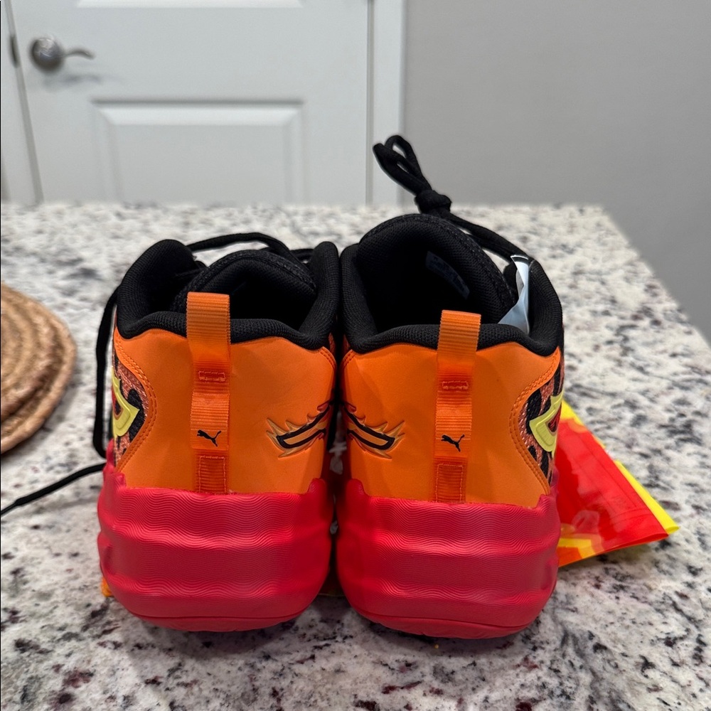 Puma Scoot Zero Flamin’ Hot Men's Sneakers in Orange and Yellow - Picture 4 of 4